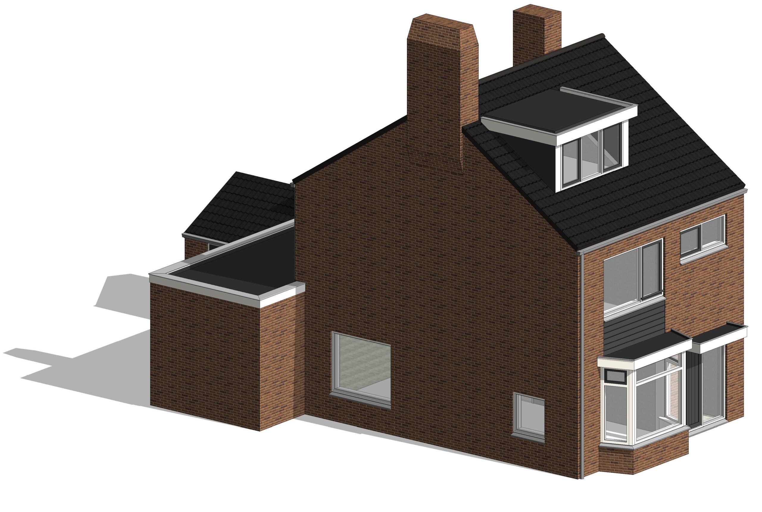 architect tekenbureau aanbouw uitbouw dakkapel erker alphen aan den rijn bouwtekening 3D visualisatie voor