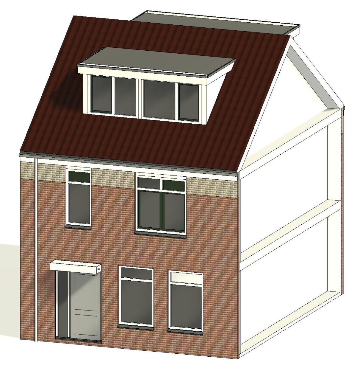 architect tekenbureau dakkapel voorgevel achtergevel noordwijk bouwtekening 3D visualisatie voor