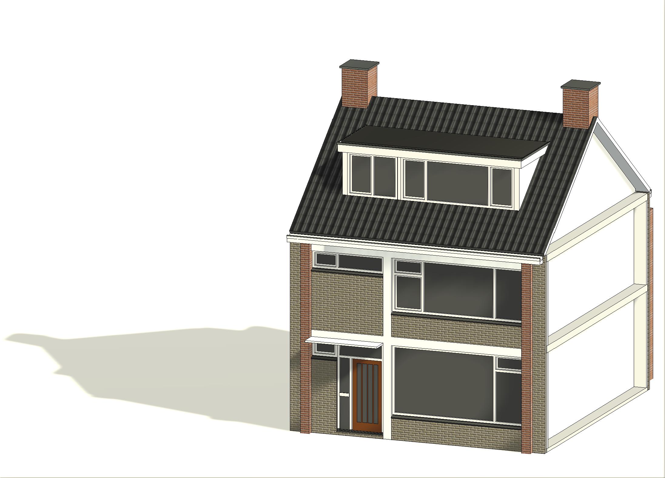 architect tekenbureau dakkapel voorgevel alphen aan den rijn bouwtekening 3D visualisatie voor