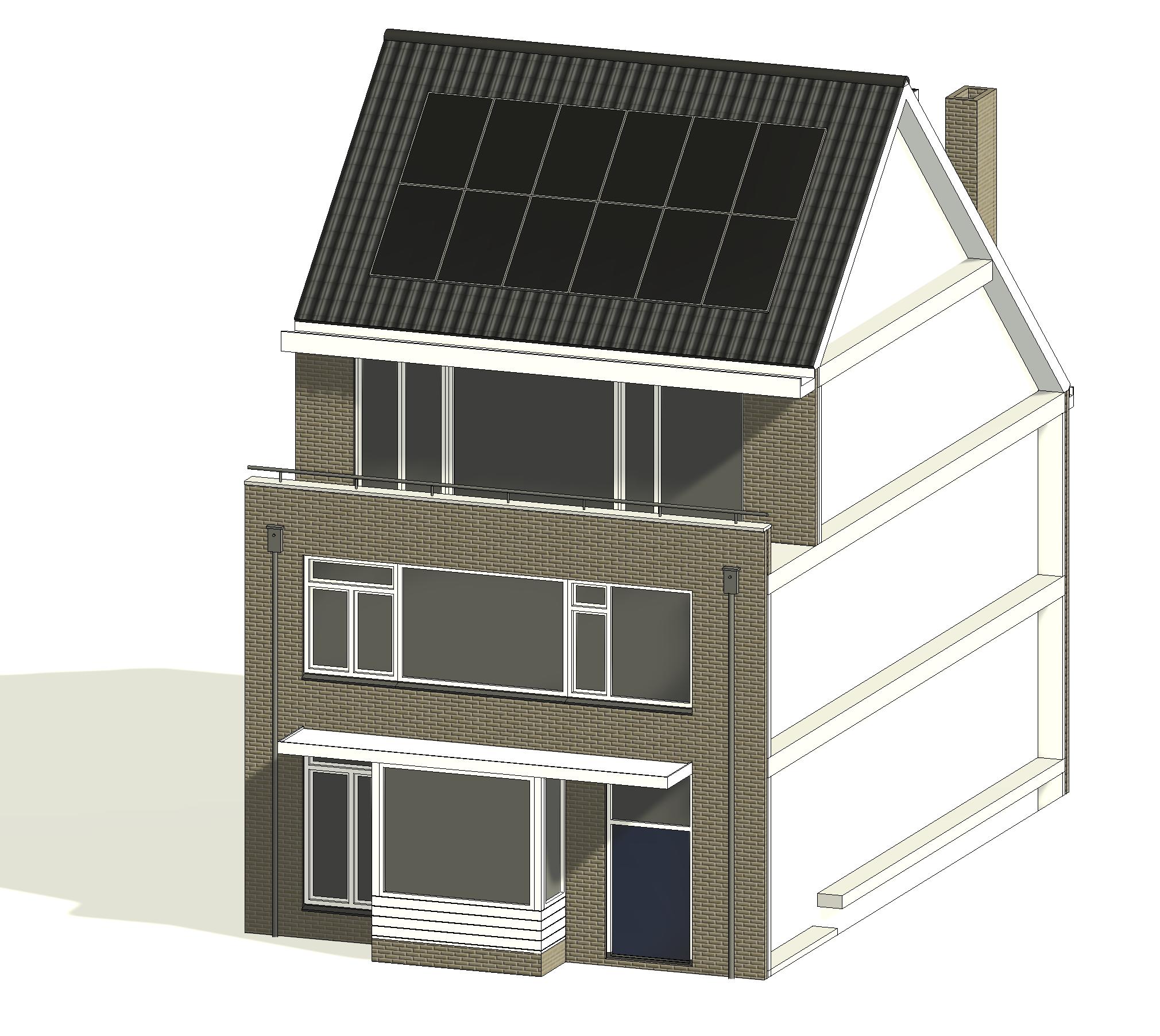 architect tekenbureau dakkapel zonnepanelen amsterdam bouwtekening 3d voor