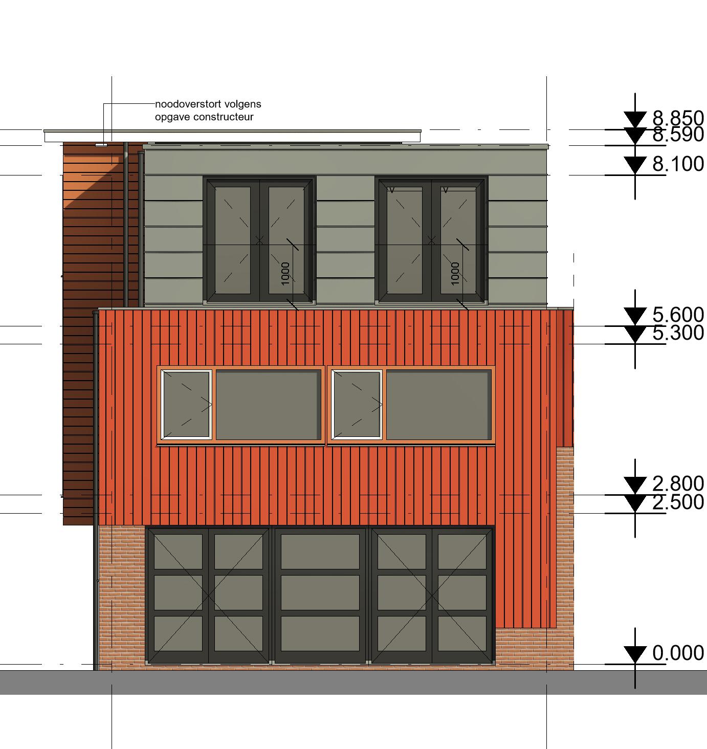 architect tekenbureau dakopbouw utrecht bouwtekening gevel aanzicht achter