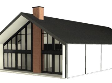 architect tekenbureau verbouwing bedrijfshal tot woning hazerswoude dorp bouwtekening 3D visualisatie street