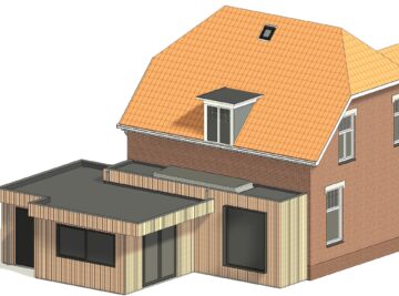 architect tekenbureau aanbouw uitbouw hoofddorp bouwtekening 3D visualisatie zij