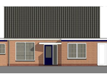 architect tekenbureau aanbouw uitbouw woubrugge bouwtekening voorgevel