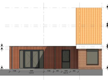 architect tekenbureau aanbouw uitbouw zorgwoning roelofarendsveenbouwtekening zijgevel