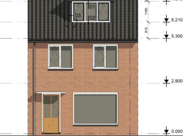 architect tekenbureau dakkapel hilversum bouwtekening voorgevel