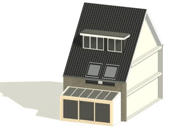 architect tekenbureau dakkapel leiden bouwtekening 3D visualisatie achter