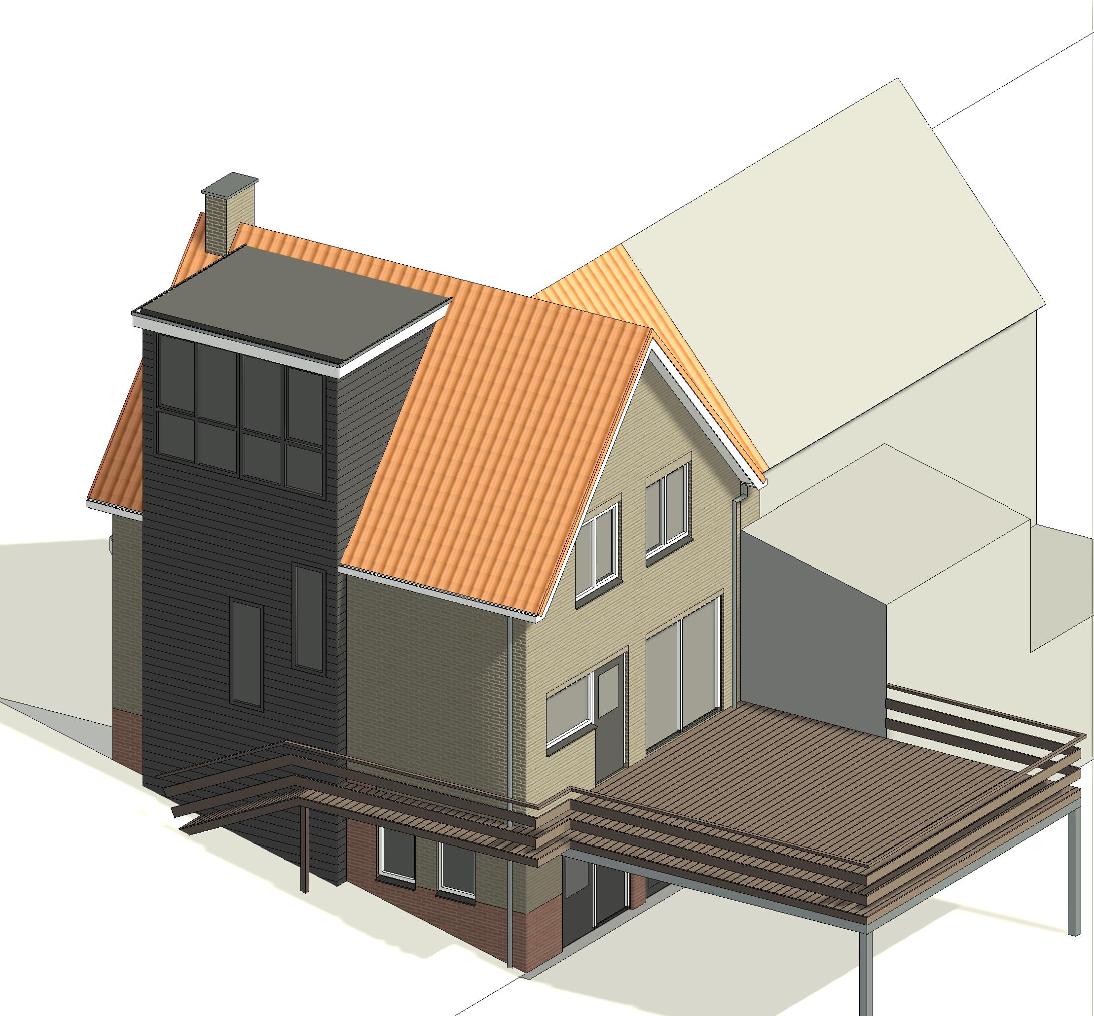 architect tekenbureau dakopbouw roelofarendsveen bouwtekening 3D visualisatie achter