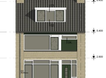 architect tekenbureau gevelwijziging verbouwing bodegraven bouwtekening voorgevel